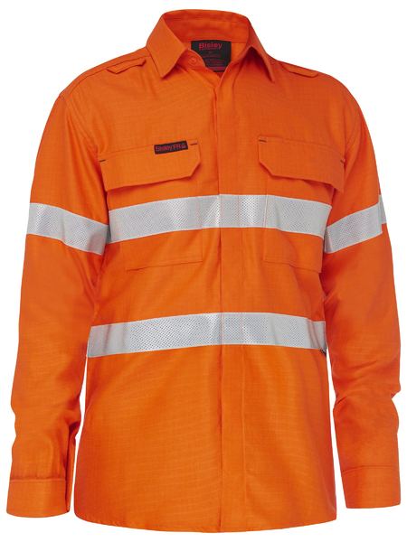 BS8439T-BISLEY SHIRT- TAPED HI VIS RIPSTOP FR VENTED -APEX 185