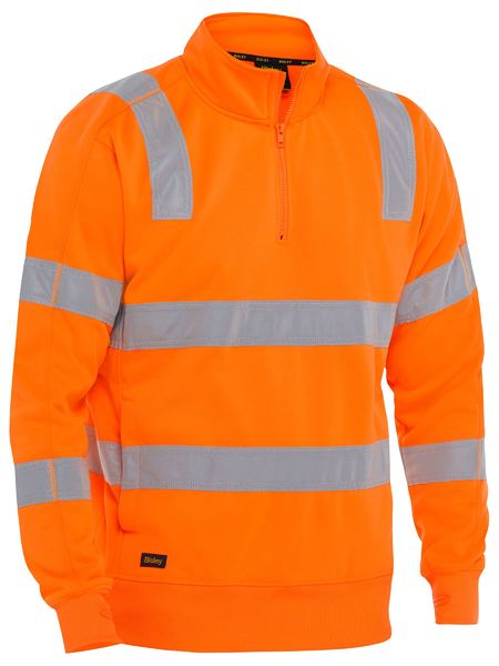 BK6814T-TAPED HI VIS 1/4 ZIP PULLOVER