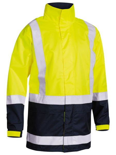 BJ6766T-TAPED HI VIS RECYCLED RAIN SHELL JACKET