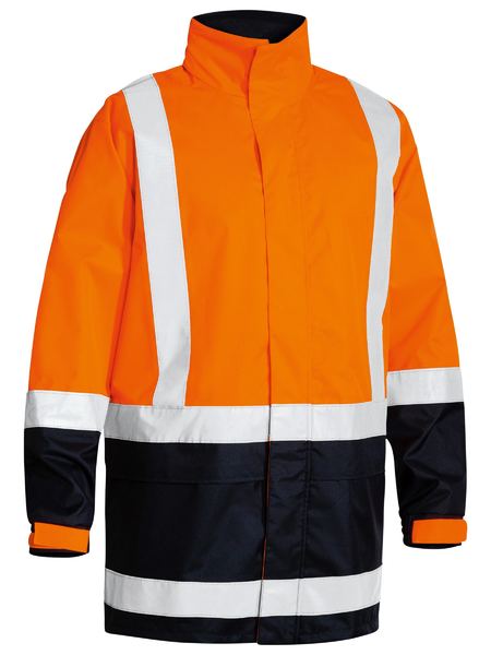 BJ6766T-TAPED HI VIS RECYCLED RAIN SHELL JACKET