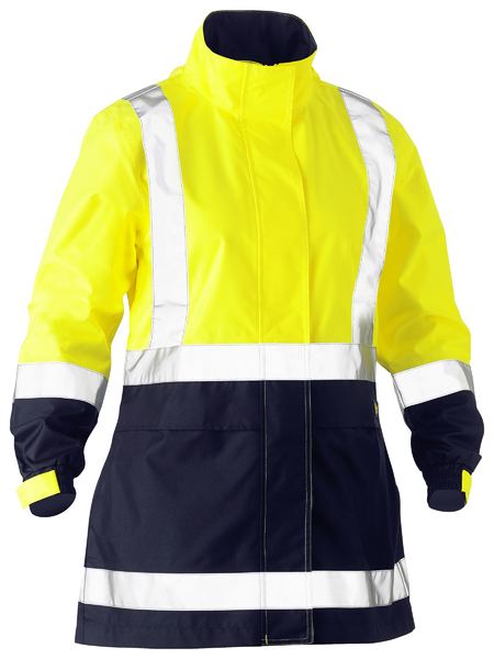 BJL6766T-WOMEN’S TAPED HI VIS RECYCLED RAIN SHELL JACKET