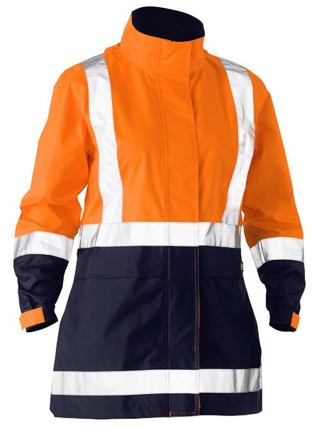 BJL6766T-WOMEN’S TAPED HI VIS RECYCLED RAIN SHELL JACKET