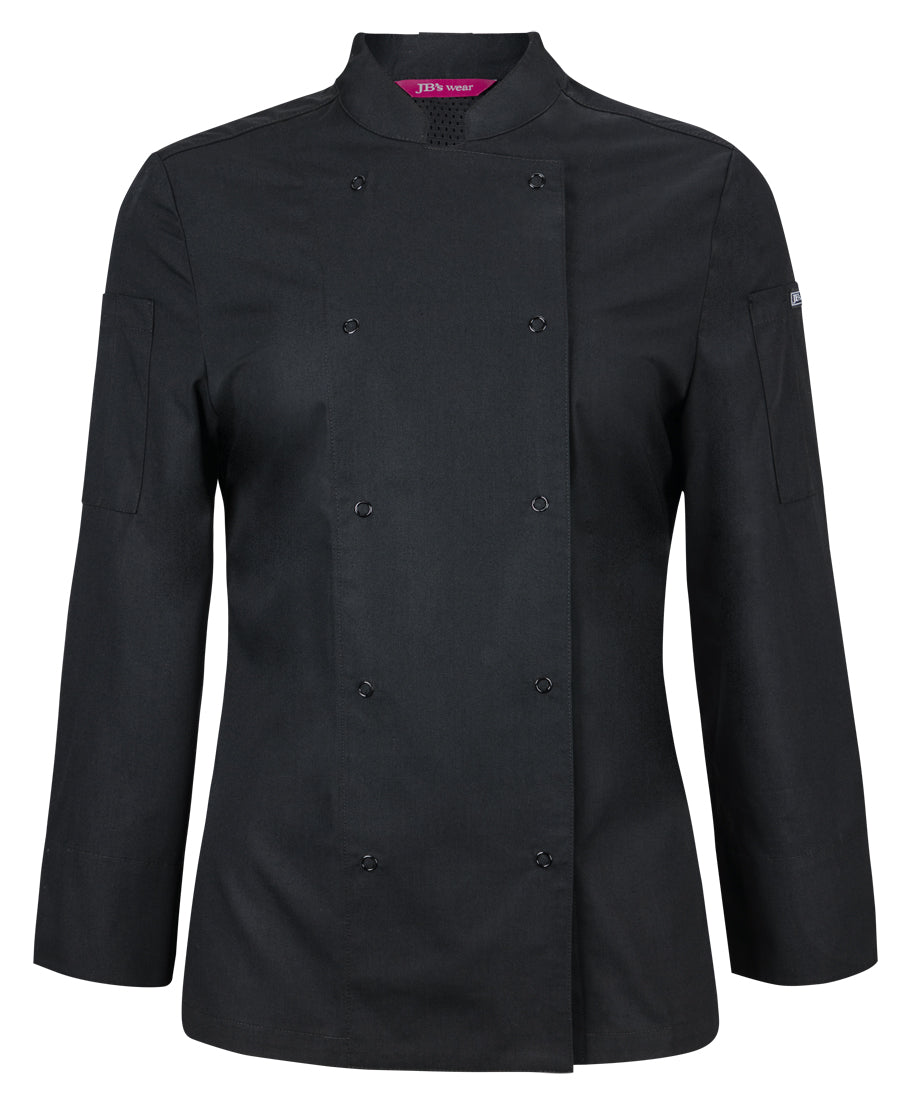 5CJL1-Jb's Ladies L/S Snap Button Chefs Jacket