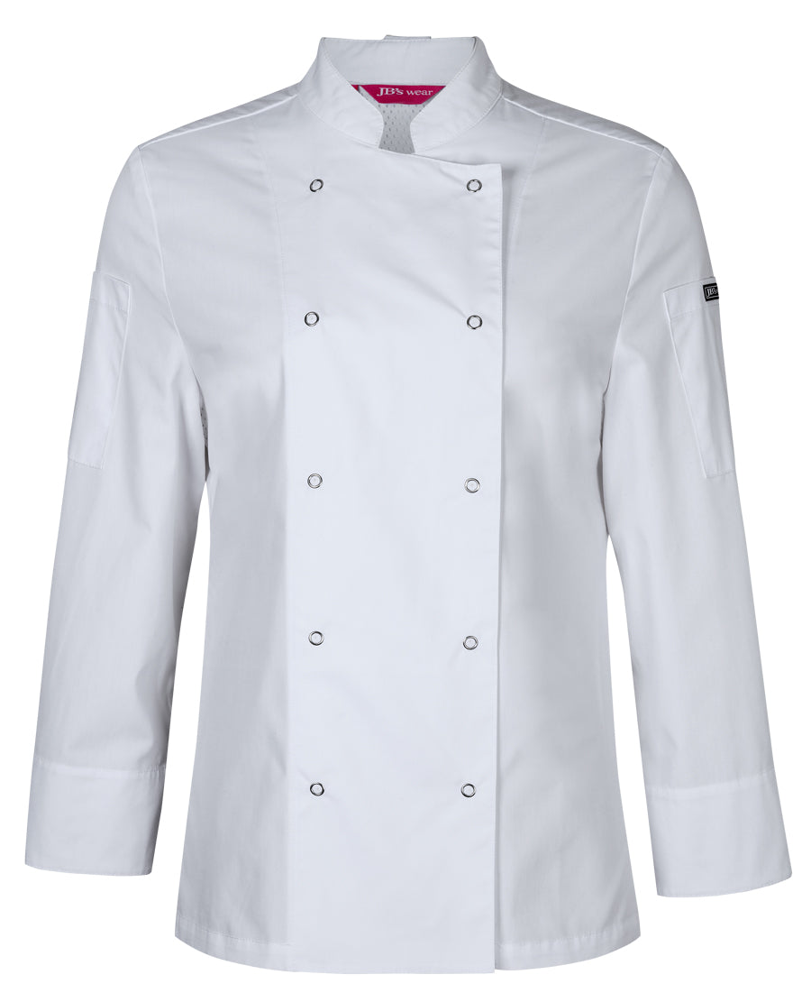 5CJL1-Jb's Ladies L/S Snap Button Chefs Jacket