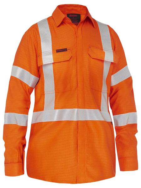 BL8439XT-HI VIS FR VENTED SHIRT FOR WOMEN APEX 185-TAPED