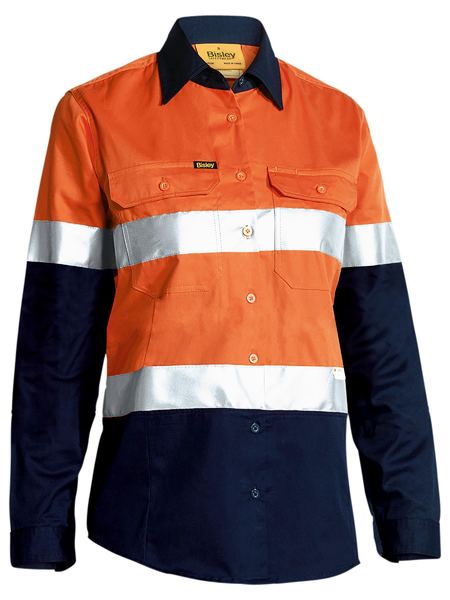 BL6696T-Long Sleeve (With Nbcf Embroidery) Women's Taped Cool Lightweight Hi Vis Shirt