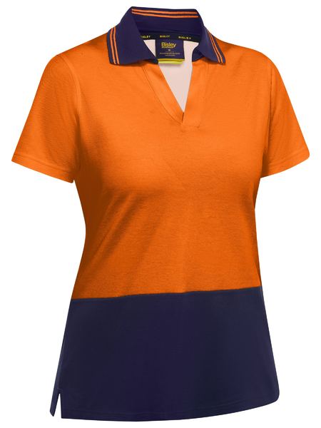 BKL1234-WOMEN’S HI VIS V-NECK POLO