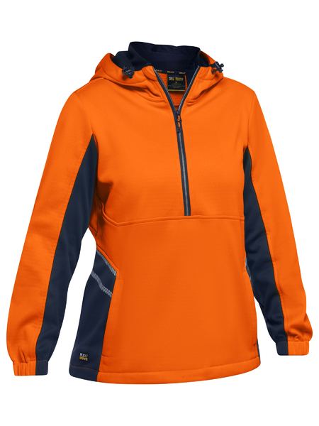 BKL6571-WOMEN’S HI VIS WATER REPELLENT FLEECE HOODIE