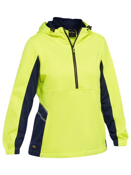 BKL6571-WOMEN’S HI VIS WATER REPELLENT FLEECE HOODIE