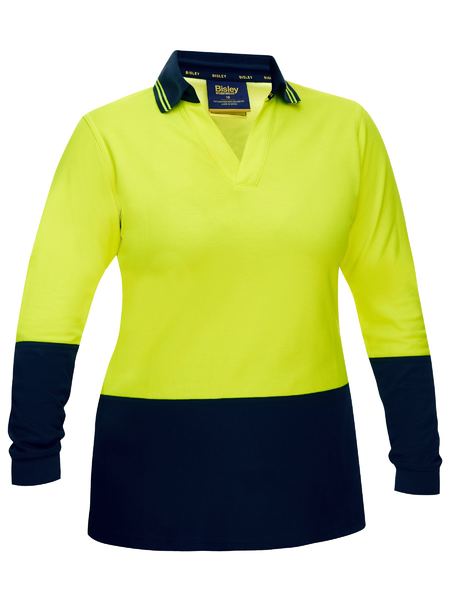 BKL6234-V-NECK POLO FOR WOMEN (HI VIS)