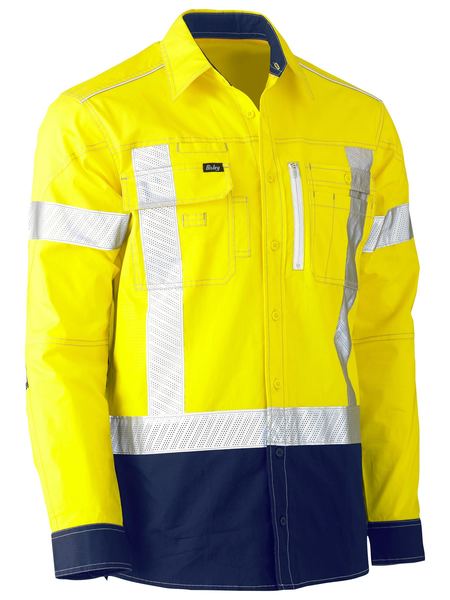 BS6177XT-Longsleeved-Flx & Move™ X Taped Hi Vis Utility Shirt