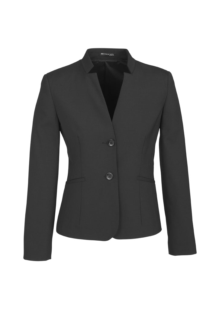 64013-Comfort Wool Stretch Womens Reverse Lapel Jacket