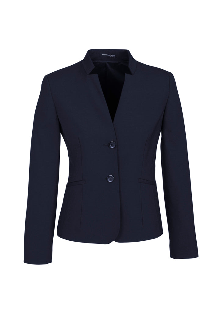 64013-Comfort Wool Stretch Womens Reverse Lapel Jacket