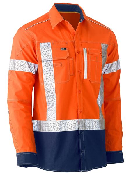 BS6177XT-Longsleeved-Flx & Move™ X Taped Hi Vis Utility Shirt