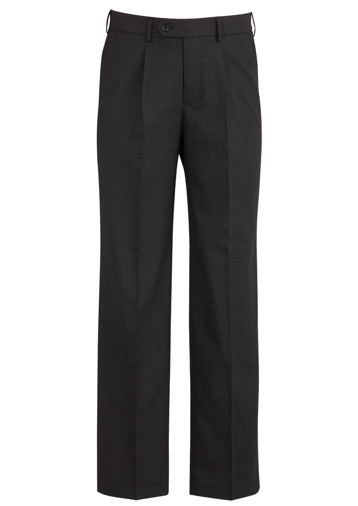 74011S-Comfort Wool Stretch Mens One Pleat Pant Stout