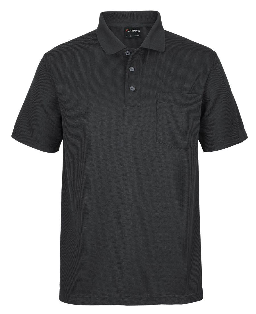 7WPP-Podium Waffle Pocket Polo