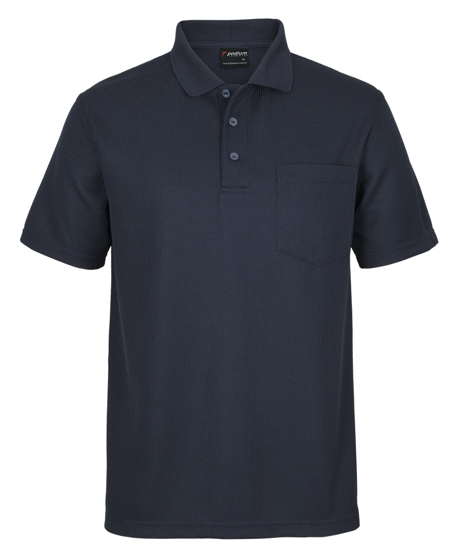 7WPP-Podium Waffle Pocket Polo