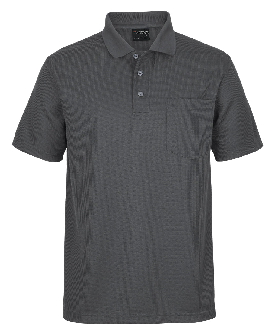 7WPP-Podium Waffle Pocket Polo