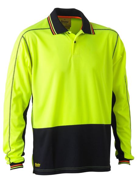 BK6219-Long Sleeve Hi Vis Polyester Mesh Polo