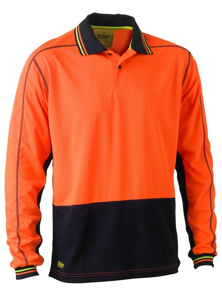 BK6219-Long Sleeve Hi Vis Polyester Mesh Polo