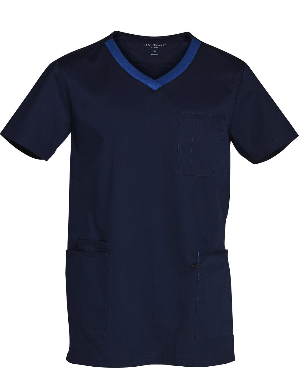 M7650 MENS V-NECK CONTRAST TRIM SCRUB TOP