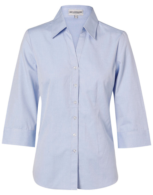 M8013 Women's Fine Chambray 3/4 Sleeve Shirt