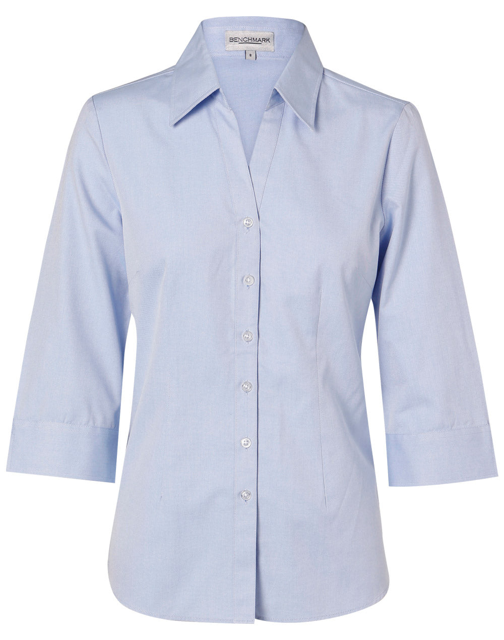 M8040Q Women's CVC Oxford 3/4 Sleeve Shirt