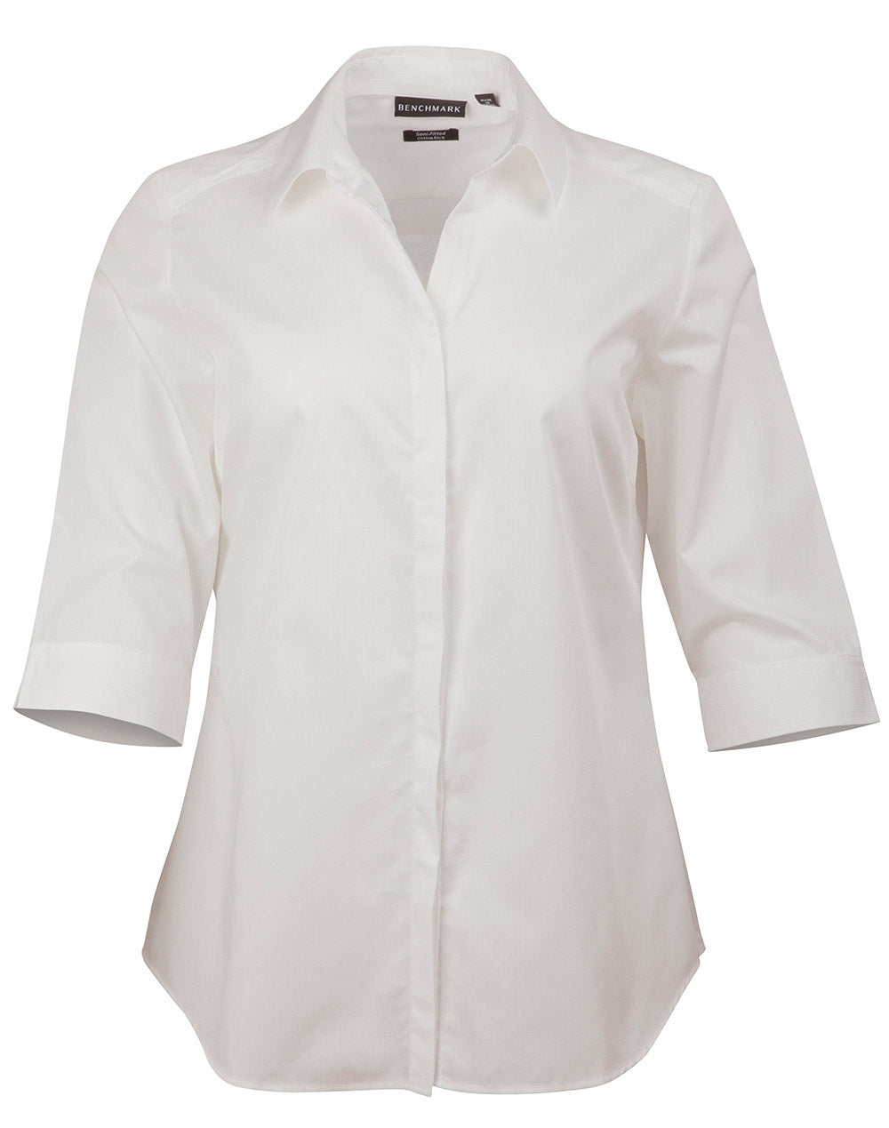 M8110Q BARKLEY LADIES TAPED SEAM 3/4 SLEEVE SHIRT