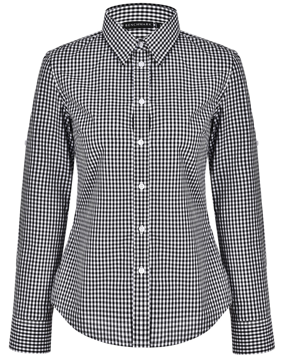 M8300L Ladies' Gingham Check Long Sleeve Shirt