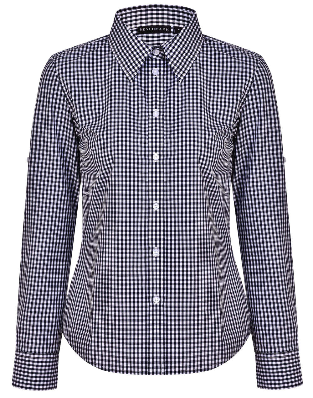 M8300L Ladies' Gingham Check Long Sleeve Shirt