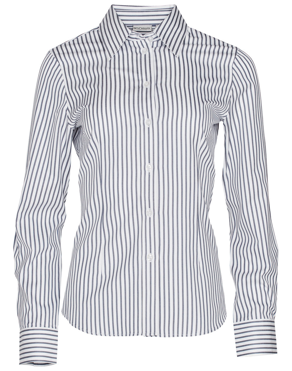 M8310L Ladies' Executive Sateen Stripe Long Sleeve Shirt