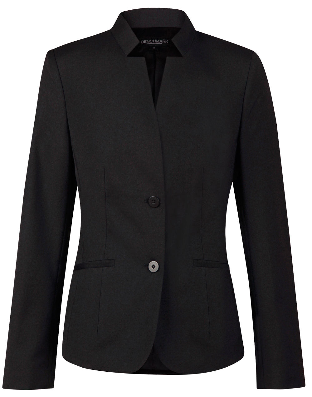 M9202 Ladies' Wool Blend Stretch Reverse Lapel Jacket