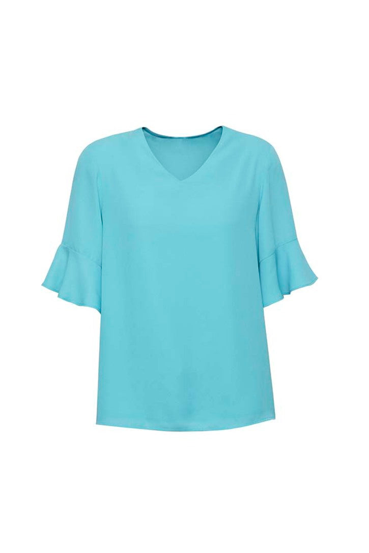 RB966LS-Aria Womens Fluted Sleeve Blouse