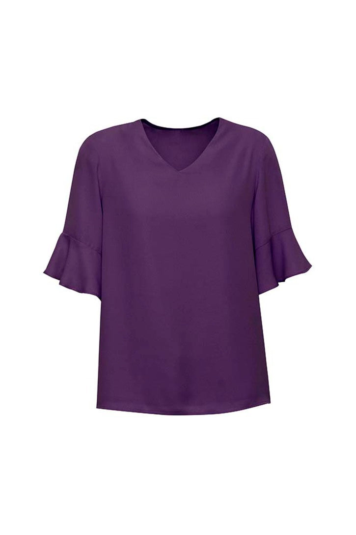 RB966LS-Aria Womens Fluted Sleeve Blouse