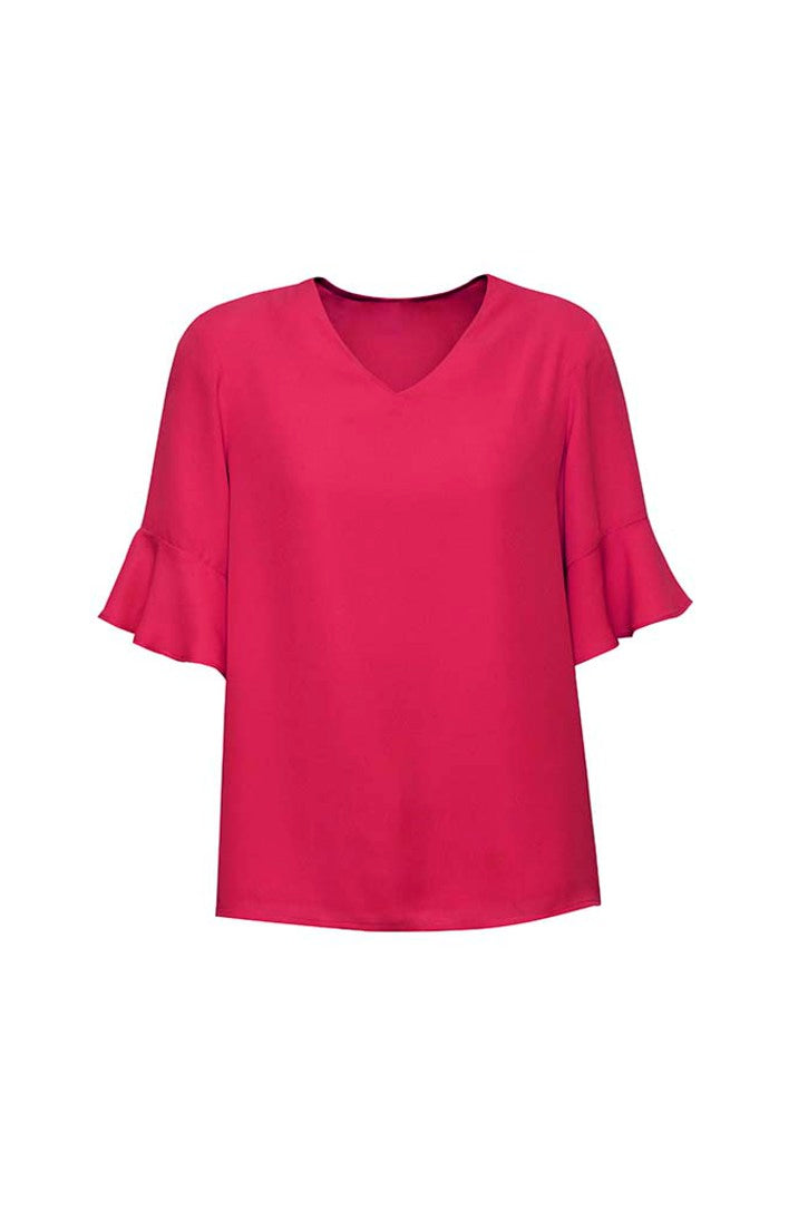 RB966LS-Aria Womens Fluted Sleeve Blouse