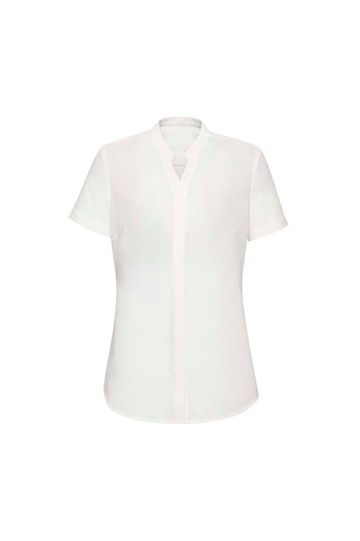 RB977LS-Juliette Womens Plain Short Sleeve Blouse