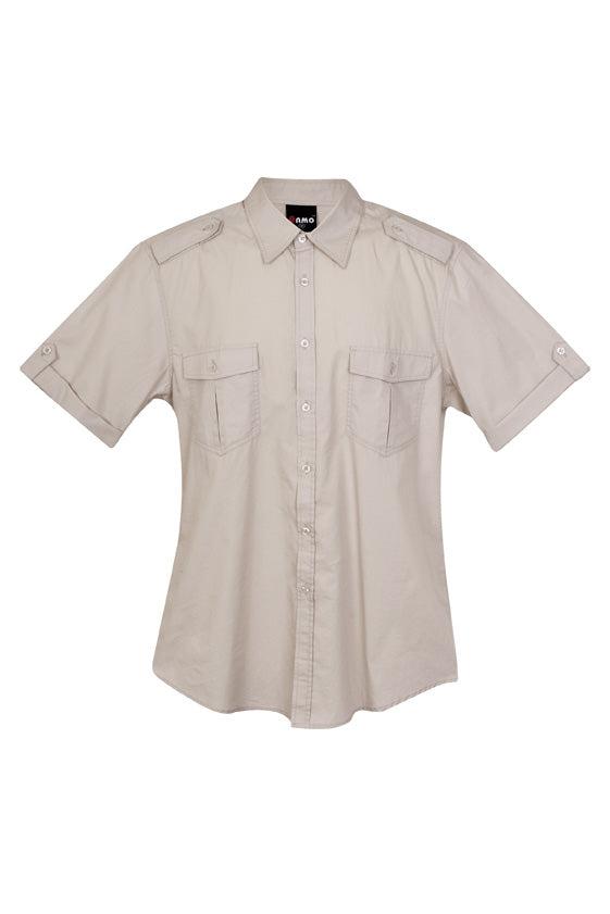 S001MS-Mens Military Short Sleeve Shirts