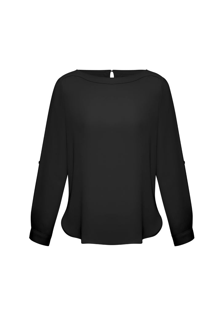 S828LL-Ladies Madison Boatneck Blouse