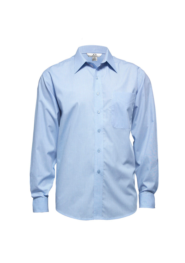 SH816-Mens Micro Check Long Sleeve Shirt