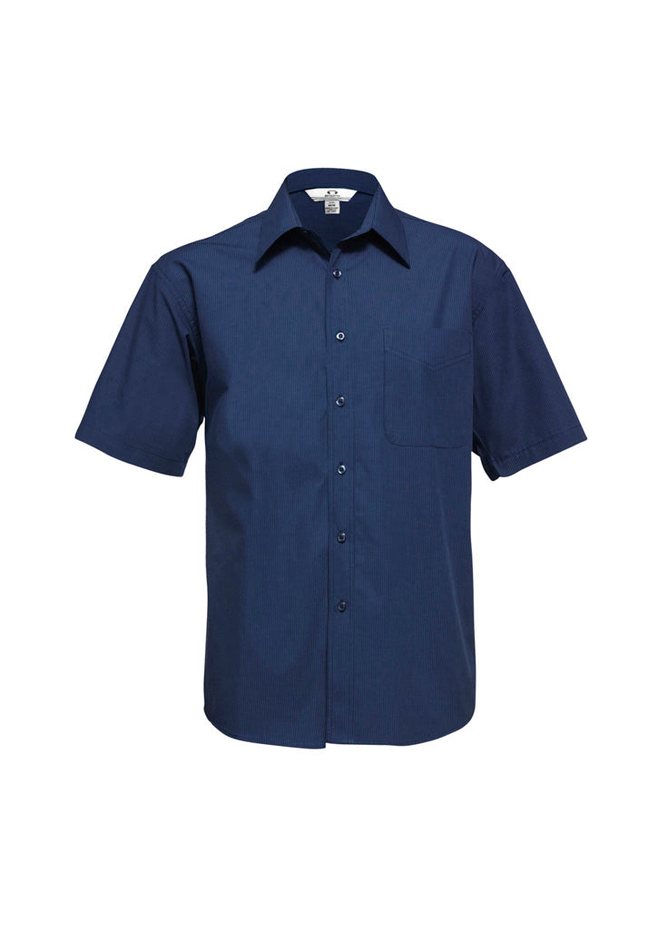 SH817-Mens Micro Check Short Sleeve Shirt