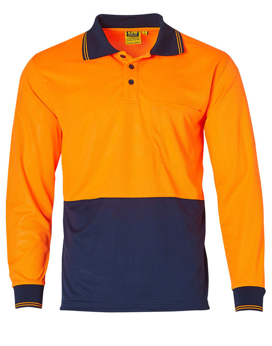 SW05TD High Visibility Long Sleeve Polo