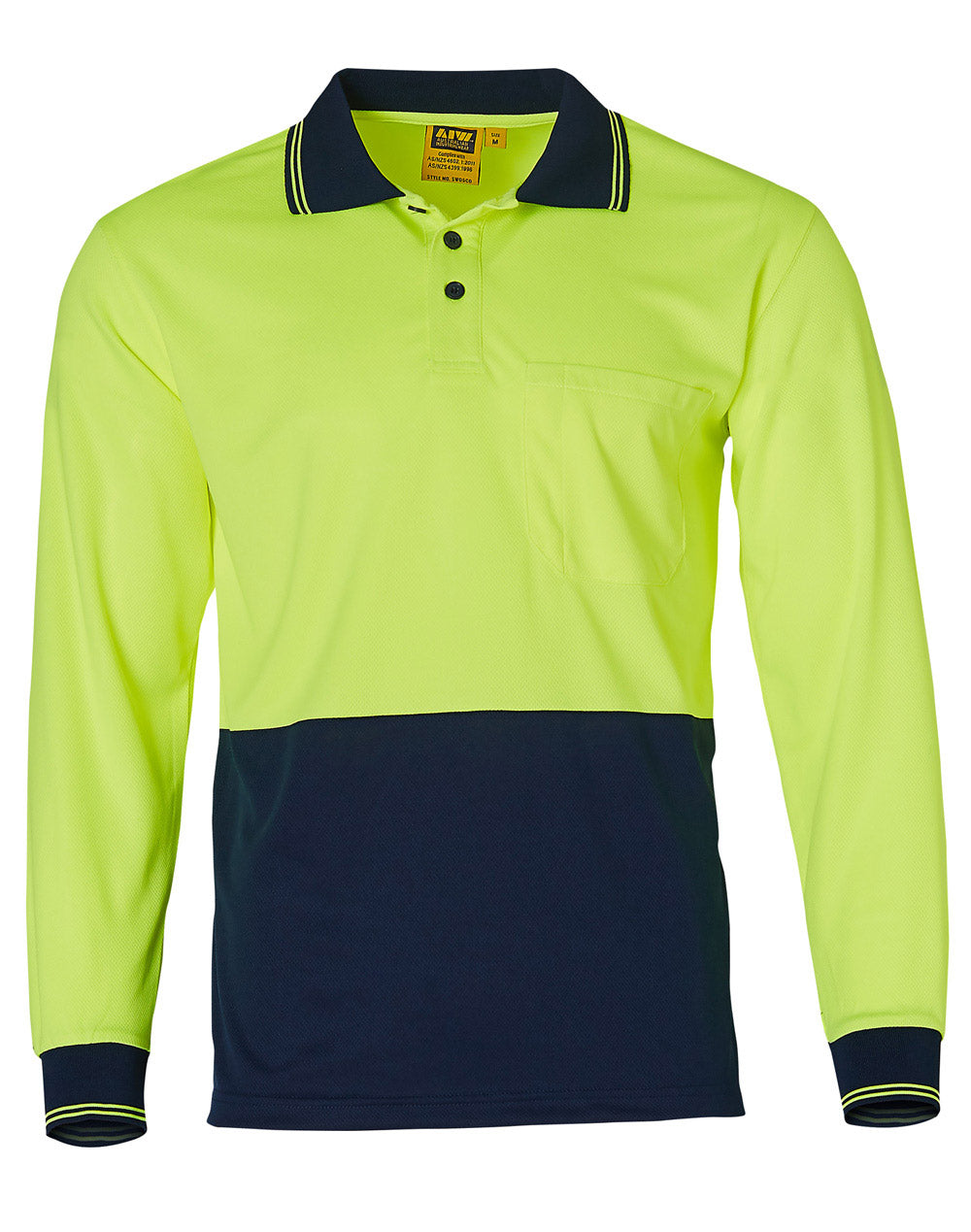 SW05TD High Visibility Long Sleeve Polo