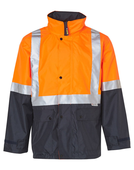 SW18A HI-VIS SAFETY JACKET WITH MESH LINING & 3M TAPES