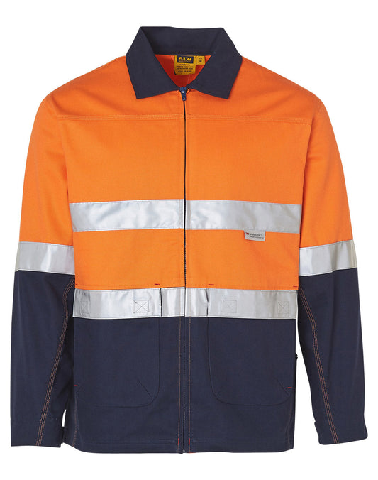 SW46 HI-VIS COTTON JACKET WITH 3M TAPES