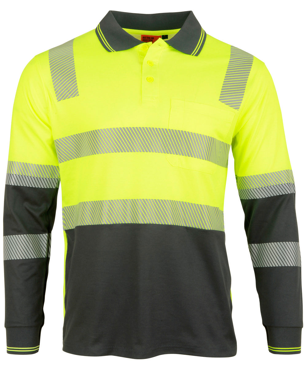 SW74 UNISEX TRUEDRY  BIOMOTION SEGMENTED LS SAFETY POLO