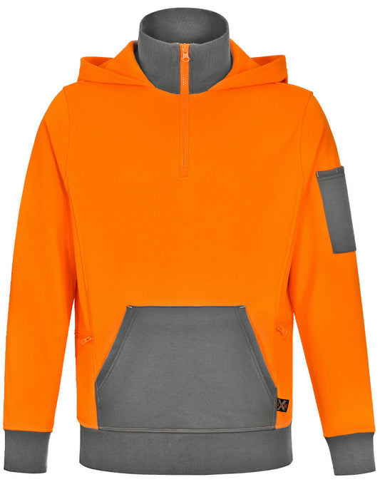 SW78 UNISEX HI VIS   ZIP PREMIUM FLEECE HOODIE