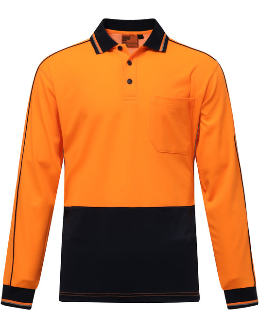 [SW90] Hi-Vis Sustainable Cool-Breeze Truedry Safety L/S Polo