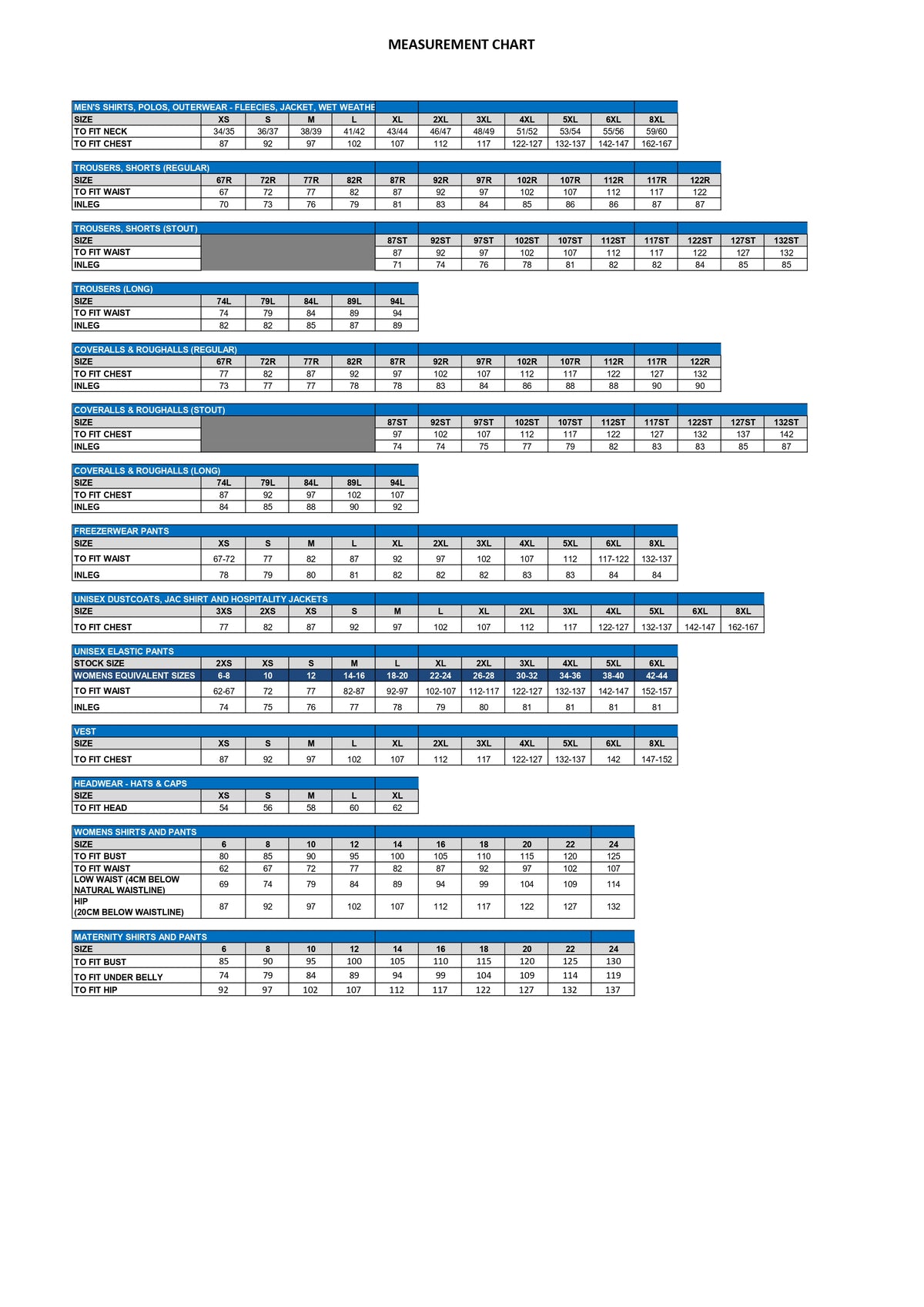 Sizing-Chart – Plus Size Workwear