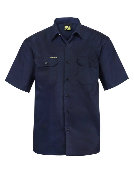 WS3021-Short Sleeve Cotton Shirt