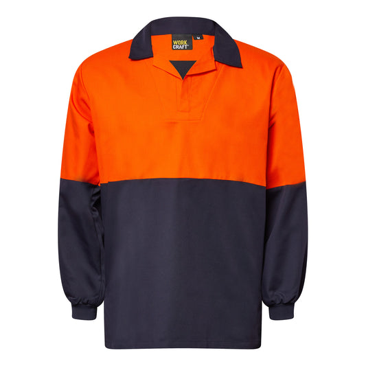 WS6073-JACSHIRT L/S HIVIS 2 TONE NKIN